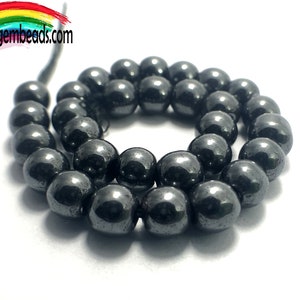 Black Hematite Beads, Gemstone beads, Round Beads, 2mm 3mm 4mm 5mm 6mm 7mm 8mm  9mm 10mm 12mm