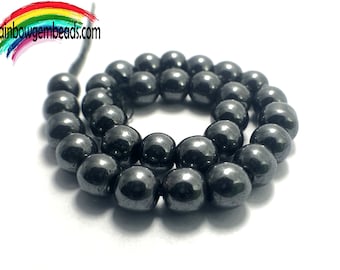 Black Hematite Beads, Gemstone beads, Round Beads, 2mm 3mm 4mm 5mm 6mm 7mm 8mm  9mm 10mm 12mm