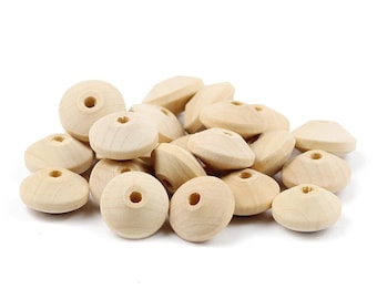 Spacer flat curved round wood beads, Eco-Friendly supply wood abacus finding, flying saucer wood Beads, Natural Color 18mm, 21mm, 8mm