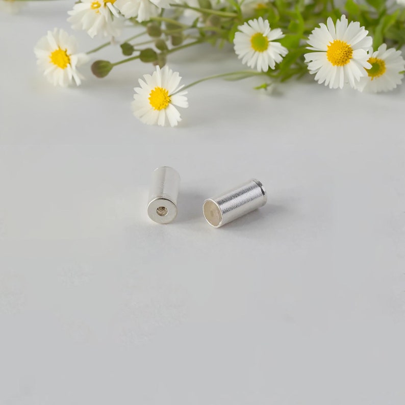 925 Sterling Silver Tube Earring Backs with Hypoallergenic Silicone