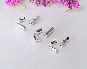 925 Sterling Silver Screw Barrel clasp, for Necklace / Bracelet Jewelry diy Components