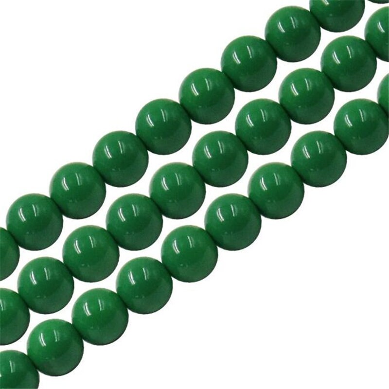 Perle Minerali Delle Pietre Della Nefrite Verde Naturale Della Giada Perle Di Pietra Rotonde Di