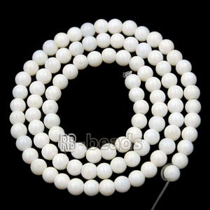 Perline di alabastro di onice bianco naturale, gemma 2 mm 3 mm 4 mm 6 mm 8 mm 10 mm perline di pietra rotonda per gioielli,