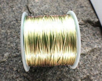 Hilo elástico resistente color champán, cordón para bisutería, alambre para hacer joyas, hilo para pulseras y collares DIY, carrete de 50 metros