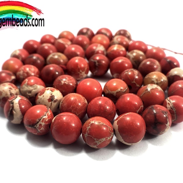 Emperor Sediment Orange Jasper Beads, Orange Gemstone Beads, Stone Beads, Round Natural Spacer Beads 4mm 6mm 8mm 10mm 12mm