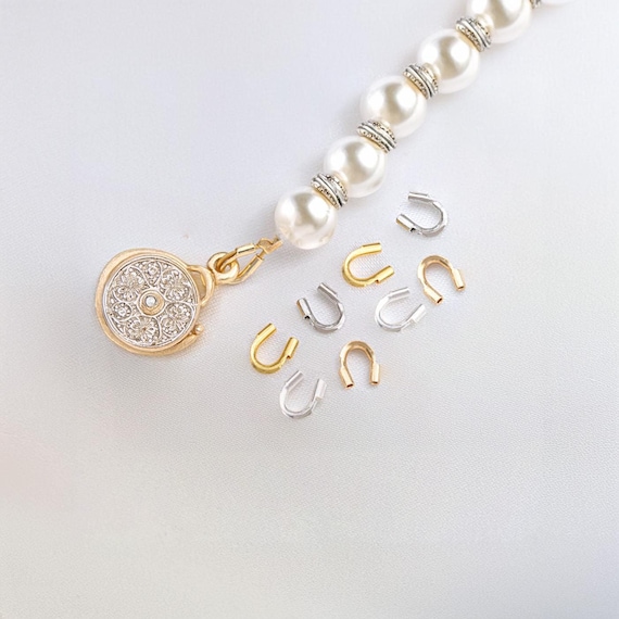 14/18K Gold Color Plated Brass Wire Protectors, Guard Protector U