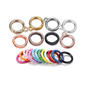 Chiusura a molla O-ring, gancio in metallo a scatto Push Gate per portachiavi e altri progetti
