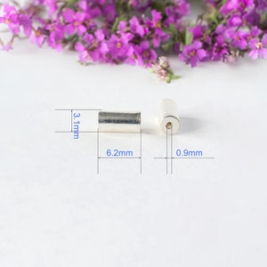 925 Sterling Silver Tube Earring Backs with Silicone and Rubber Backs, Premium Quality image 2