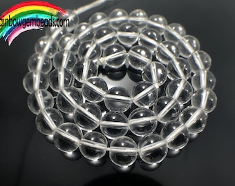 Naturalne, przezroczyste koraliki kwarcowe, koraliki kwarcowe, koraliki z kamieni szlachetnych, okrągłe koraliki z kamienia naturalnego, 4 mm 6 mm 8 mm 10 mm 12 mm 14 mm 16 mm