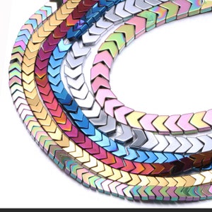 6mm Hematite Arrow bead assorted color