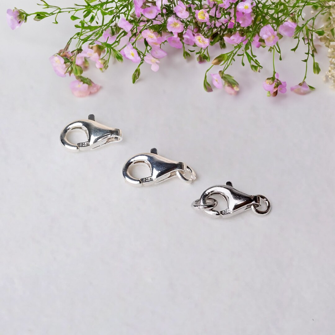 スターリングシルバーのロブスタートリガークロウクラスプ