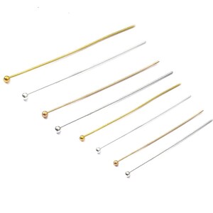 Metal Ball Head Pins For Diy Jewelry Making Head pins Findings Dia 0.5mm Supplies 200pcs