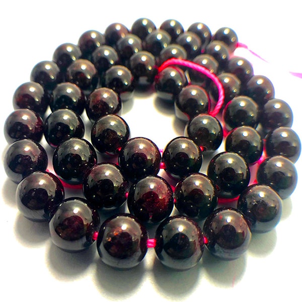 Natural Red Garnet Beads, Red Beads, Red Gemstone Beads, Spacer Beads, Round Natural Beads, 4mm 6mm 8mm 10mm