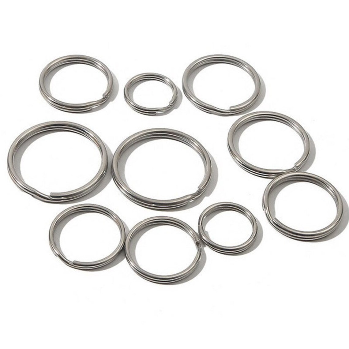 Flat Split Key Ring chainmail Stainless Steel Hole Key Chain Etsy