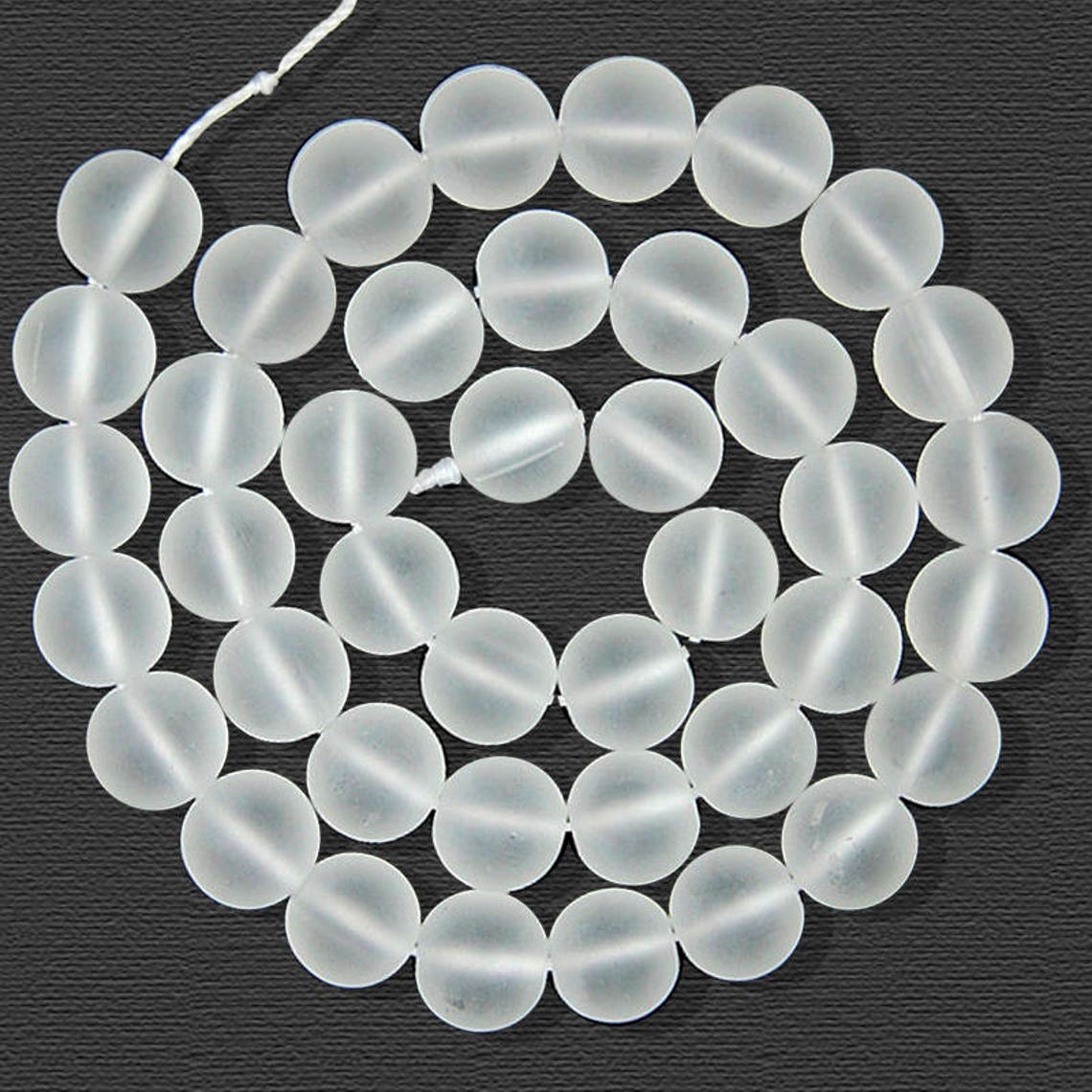 Matte Crystal Quartz Beads Matte White Beads Clear Matte - Etsy