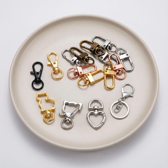Swivel Lobster Clasp Keychain, D Key Ring, Metal Key Chain
