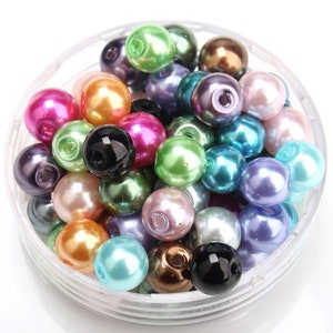 Czech Glass Pearl Round Beads, 10-100pcs - 3mm 4mm 6mm 8mm 10mm 12mm 14mm, Opaqu loose beads For jewelry making and beading