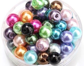 Tsjechische glasparel ronde kralen, 10-100 stuks - 3 mm 4 mm 6 mm 8 mm 10 mm 12 mm 14 mm, ondoorzichtige losse kralen voor het maken van sieraden en kralen