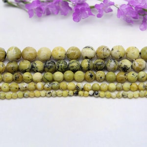 Gele Turquoise kralen, natuurlijke edelsteen voor het maken van sieraden, gladde echte stenen afstandhouders, groothandel losse kralen benodigdheden, doe-het-zelf bevindingen