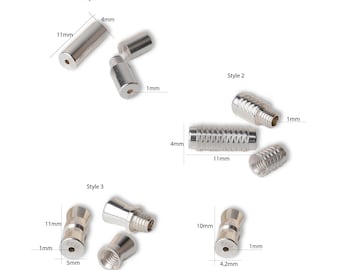 BENECREAT 2 Fermoir à Vis En Argent Sterling 925 Pièces