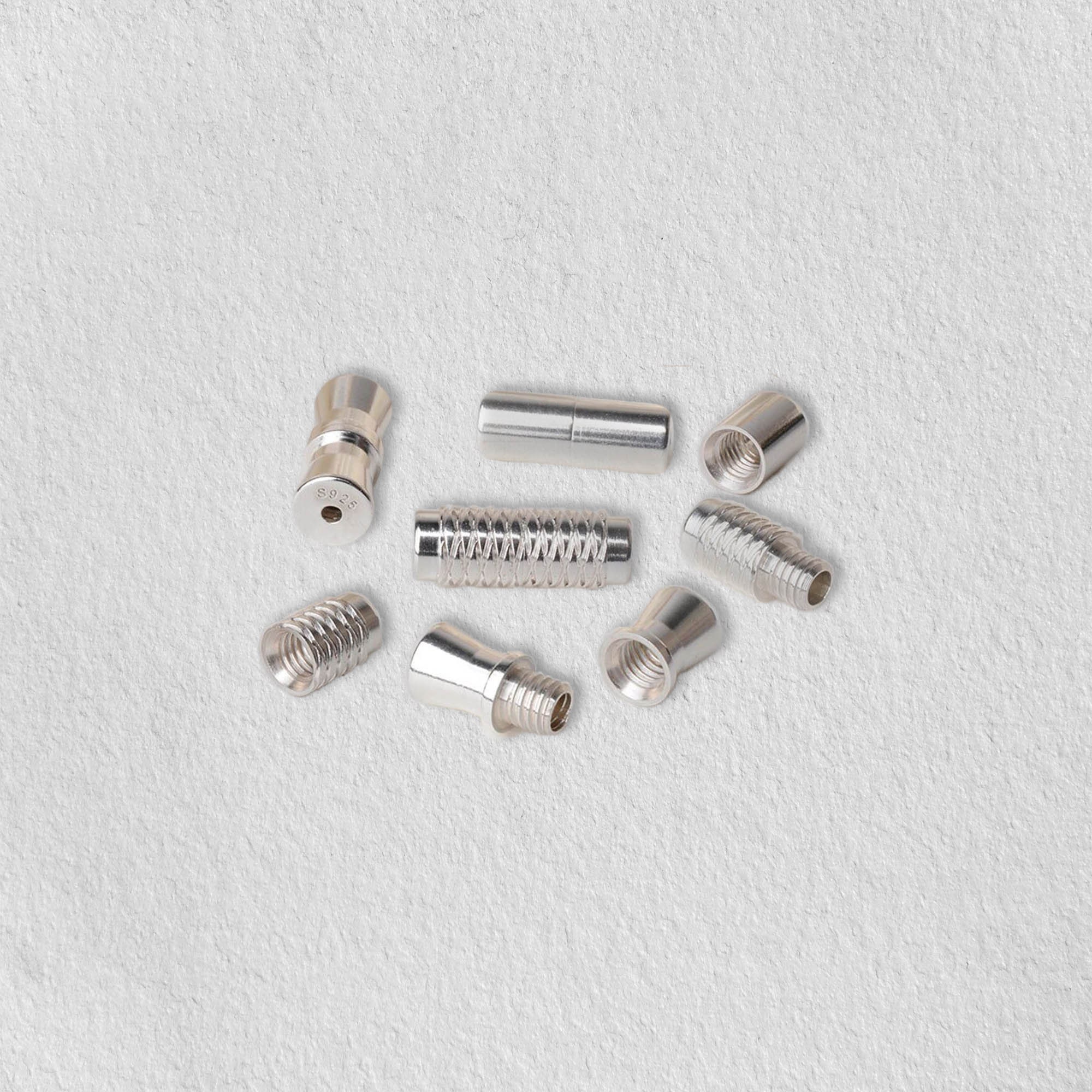 925 Sterling Silver Screw Barrel Clasp, for Necklace / Bracelet