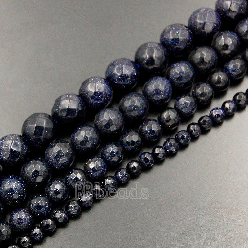 Blue Sand Jasper Stone Round Spacer Beads 15.5'' 2mm 3mm 4mm 6mm 8mm 10mm 12mm 