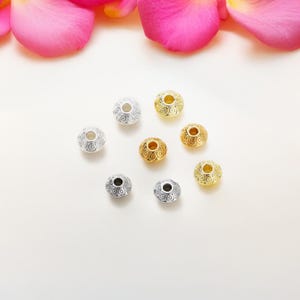 Round Stamped Spacer Beads