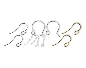 Ohrring Zubehör Haken, Sterling Silber Ohrhaken - 925er Silber Komponenten für die Schmuckherstellung