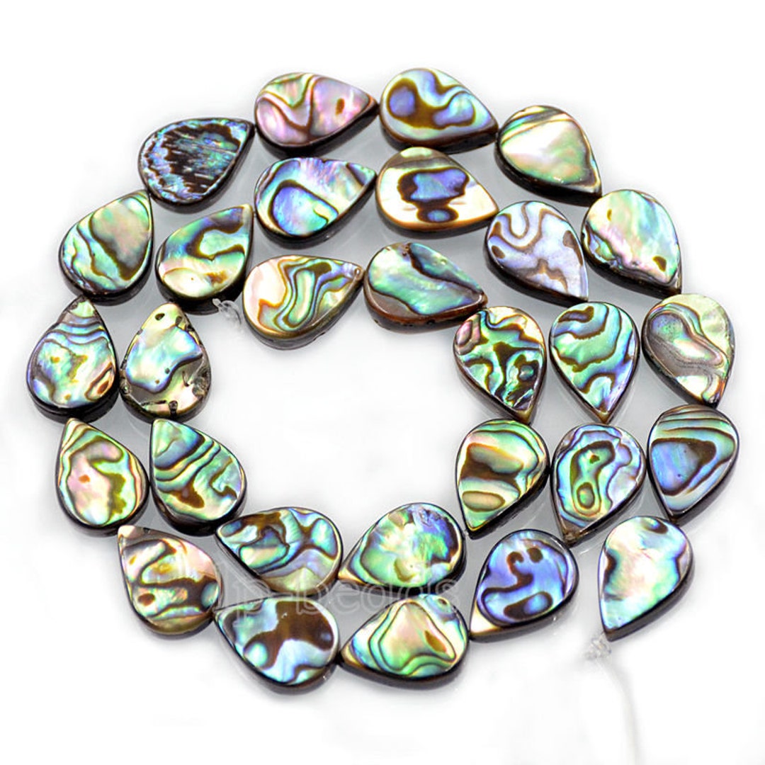 Abalone Paua Shell Teardrop Beads, Loose Beads, 8mm 12mm 14mm 16mm ...