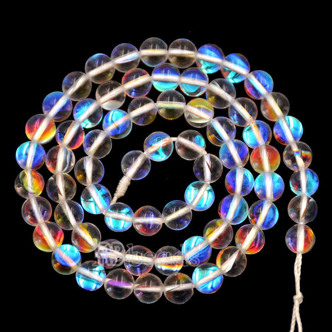 12mm Mystic Aura Quartz AB Bead Jewelry Holographic Crystal Etsy