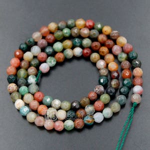 Natural Faceted Indian Agate Beads Green Gemstone Beads - Etsy
