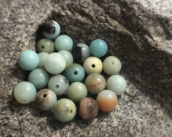 Multicolor Amazonite beads, Wholesale Gemstone Beads, Round Natural Stone Jewelry Beads, 4mm 6mm 8mm 10mm 12mm 5-200pcs