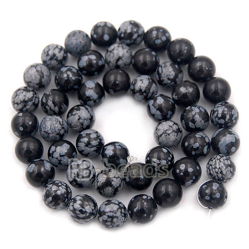 Natural Snowflake Jasper Beads Gem 4mm 6mm 8mm 10mm Snow Etsy