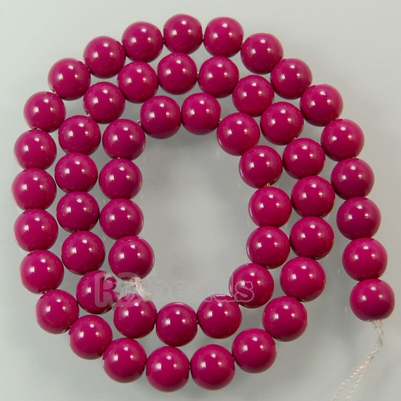 Pintura Recubierta Redonda Colorida De 6mm, 8mm, 10mm Y 12mm, Cuentas Artanal Sueltas De Vidrio Opaco, Lote Para Fabricación De Joyería, Accorios De Pulsera DIY - AliExprs