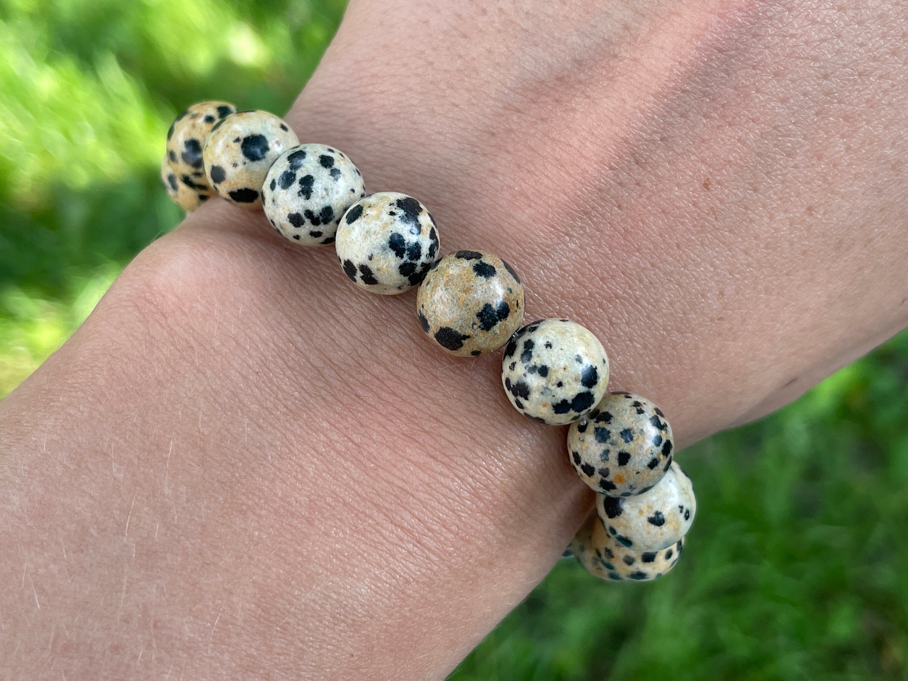 Delicate Stone Wrap Bracelet/Necklace I Dalmatian Jasper | Hollie Ray