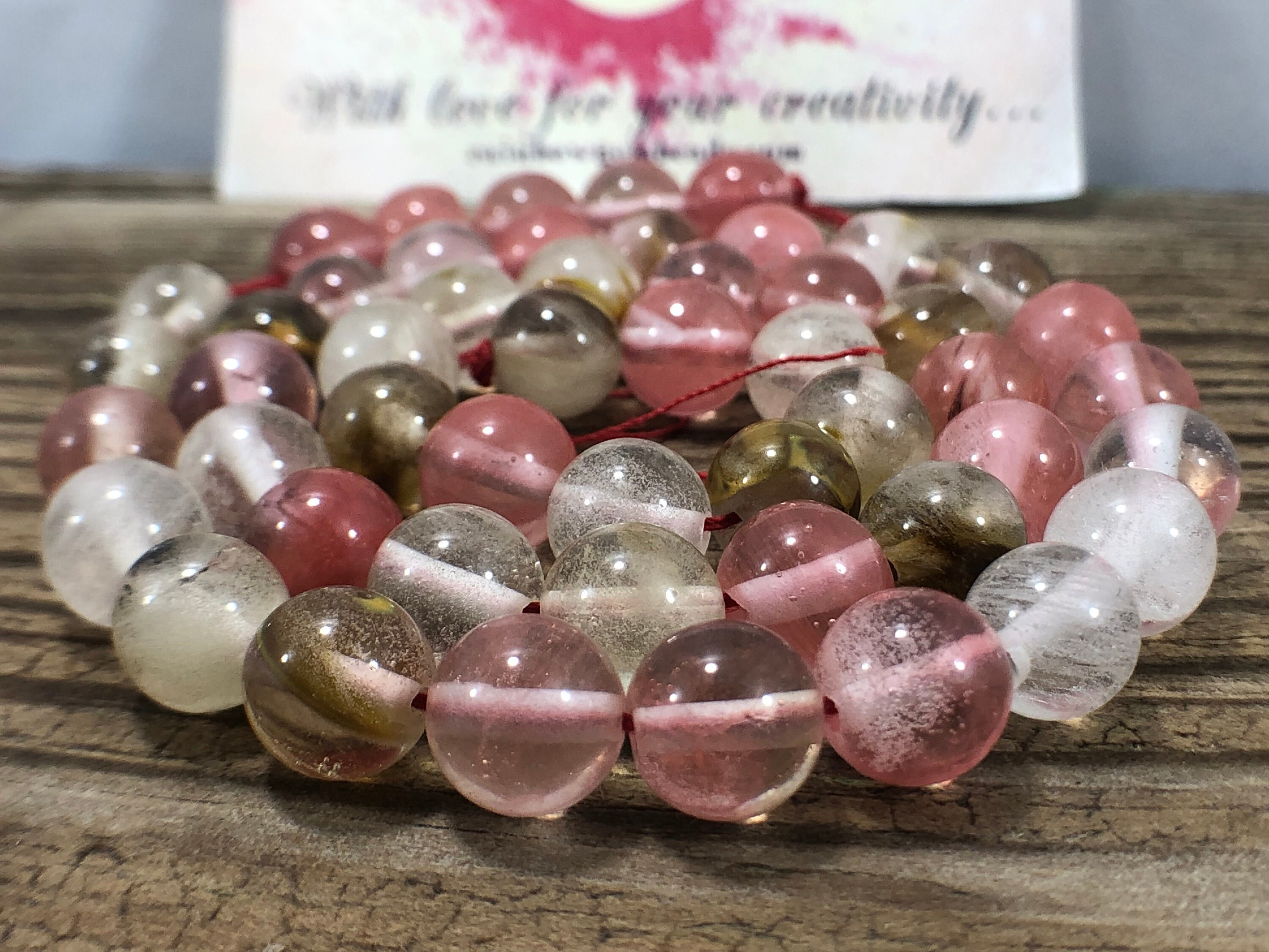 Natural Volcano Cherry Quartz Beads Watermelon Skin Quartz Gem Etsy