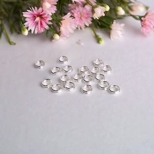 Anillas de salto divididas de plata de ley 925, componentes para joyería DIY