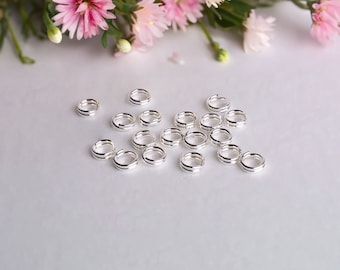925 Sterling Silver split jump rings, diy jewelry findings