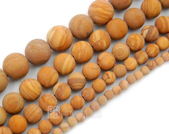 Purple Jasper Matte & Smooth Gemstone Round Loose Beads 15.5