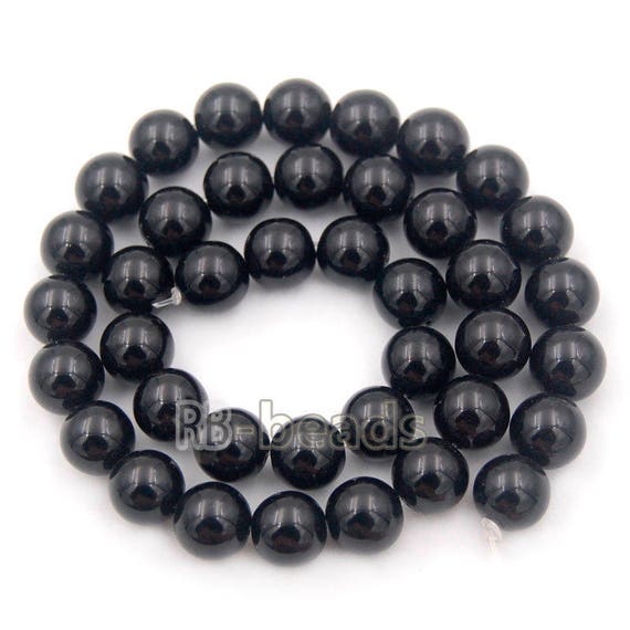 100pcs 10mm Matte Black Beads Natural Gemstone Beads Round Loose Beads for  Jewelry Making