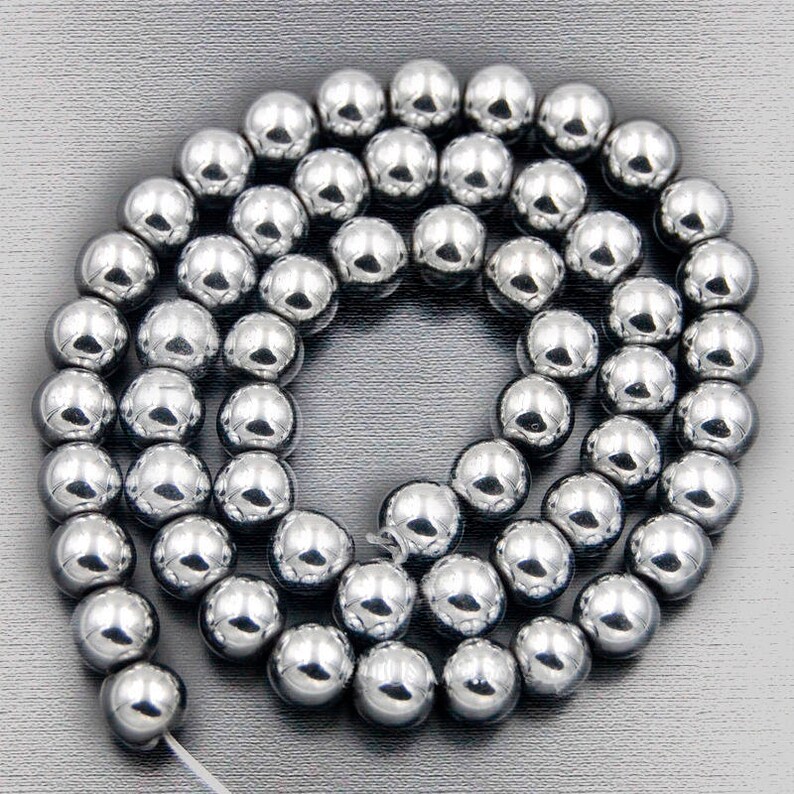 Wholesale Silver Hematite Beads Silver Beads Silver Gemstone Etsy