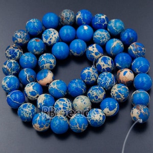 galaxy Sea Sediment Dark Blue Jasper Beads, Blue stone Beads, Stone Beads, Round Spacer Beads 4mm 6mm 8mm 10mm 12mm