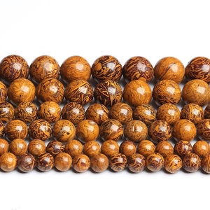 Natural Mariam Jasper Gemstone Beads, Calligraphy Stone, 6mm 8mm 10mm Round Beads for Jewelry Making
