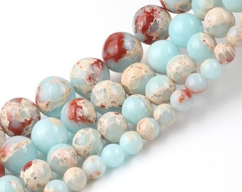 Shoushan Stone beads, 8mm 10mm 16mm terra impression jasper Loose Round, Full Strand 15 inch