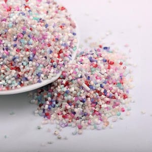 Perline di vetro 2 x 3 mm con effetto occhio di gatto, perline di vetro color pastello per braccialetti artigianali, perline assortite per la creazione di gioielli.