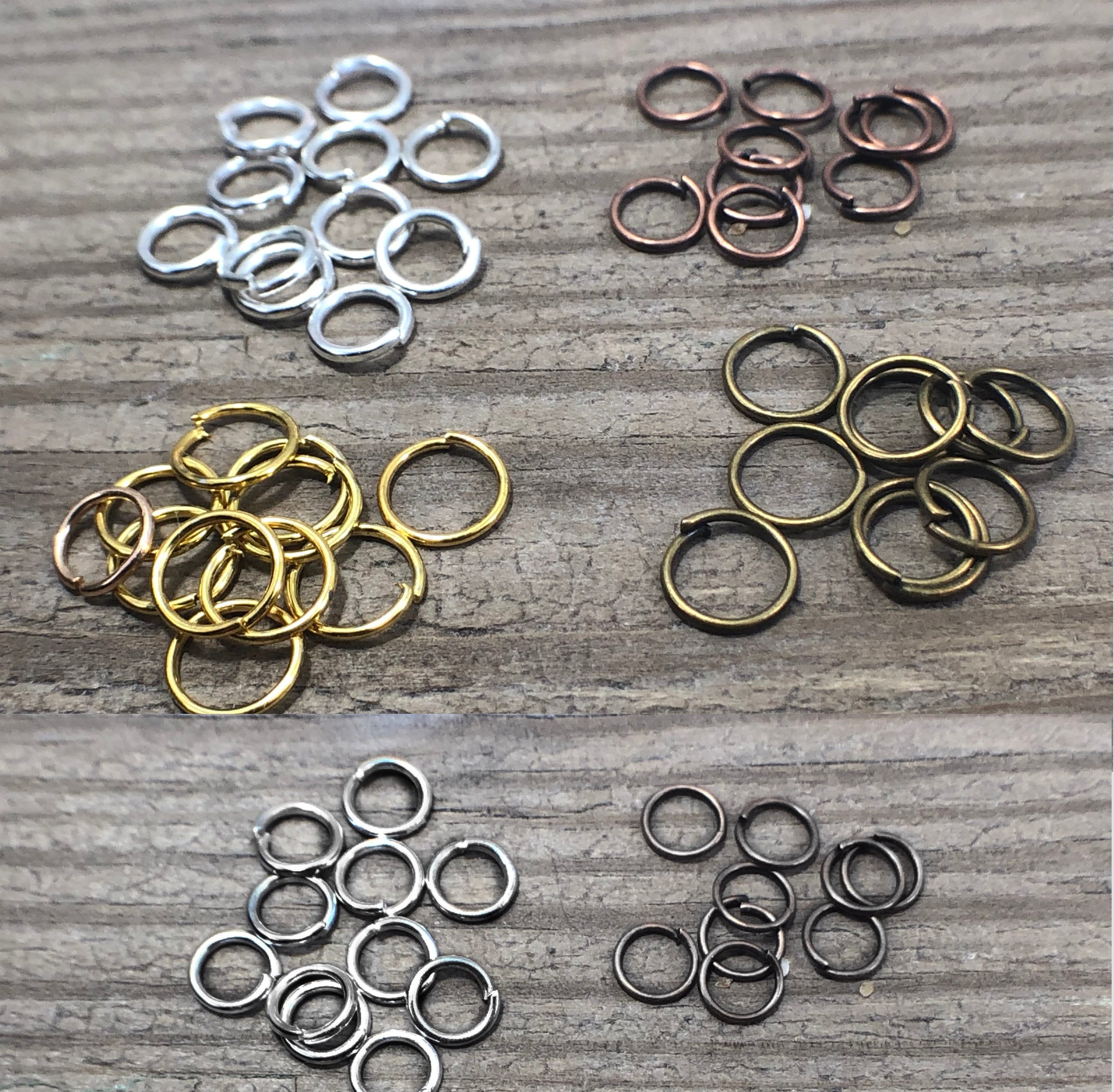 Silver Gold Pewter Plated Open Split Jump Rings Connectors Jewelry Findings 