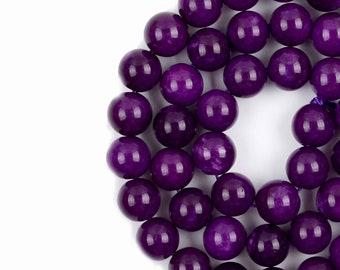 Purple Howlite Turquoise Round Loose Gemastone beads, 2mm 3mm 4mm 6mm 8mm 10mm 12mm Natural Stone Jewelry, Beading beads, 16'' strand