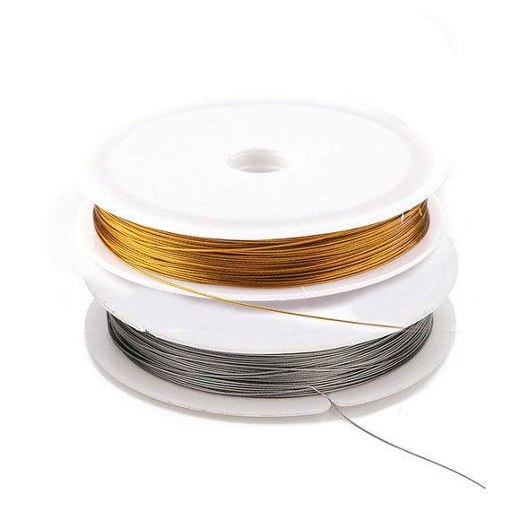 Resistant Strong Line Stainless Steel Metal Thread Wire Tarnish Resistant String Craft Beading Making Jewelry 0.3 0.45 0.5 0.6 0.7 0.8 1.0 Etsy