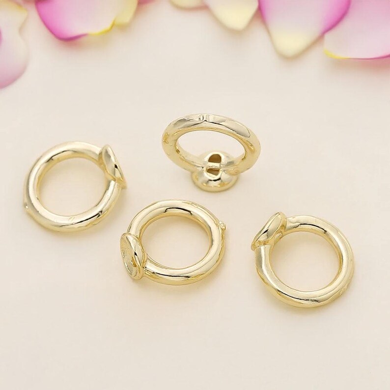 Double Hole Bead Tip Connectors, 14K 18K Gold Color Plated Brass End ...