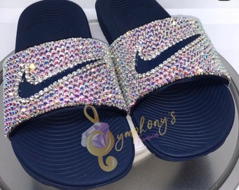 nike sandals purple